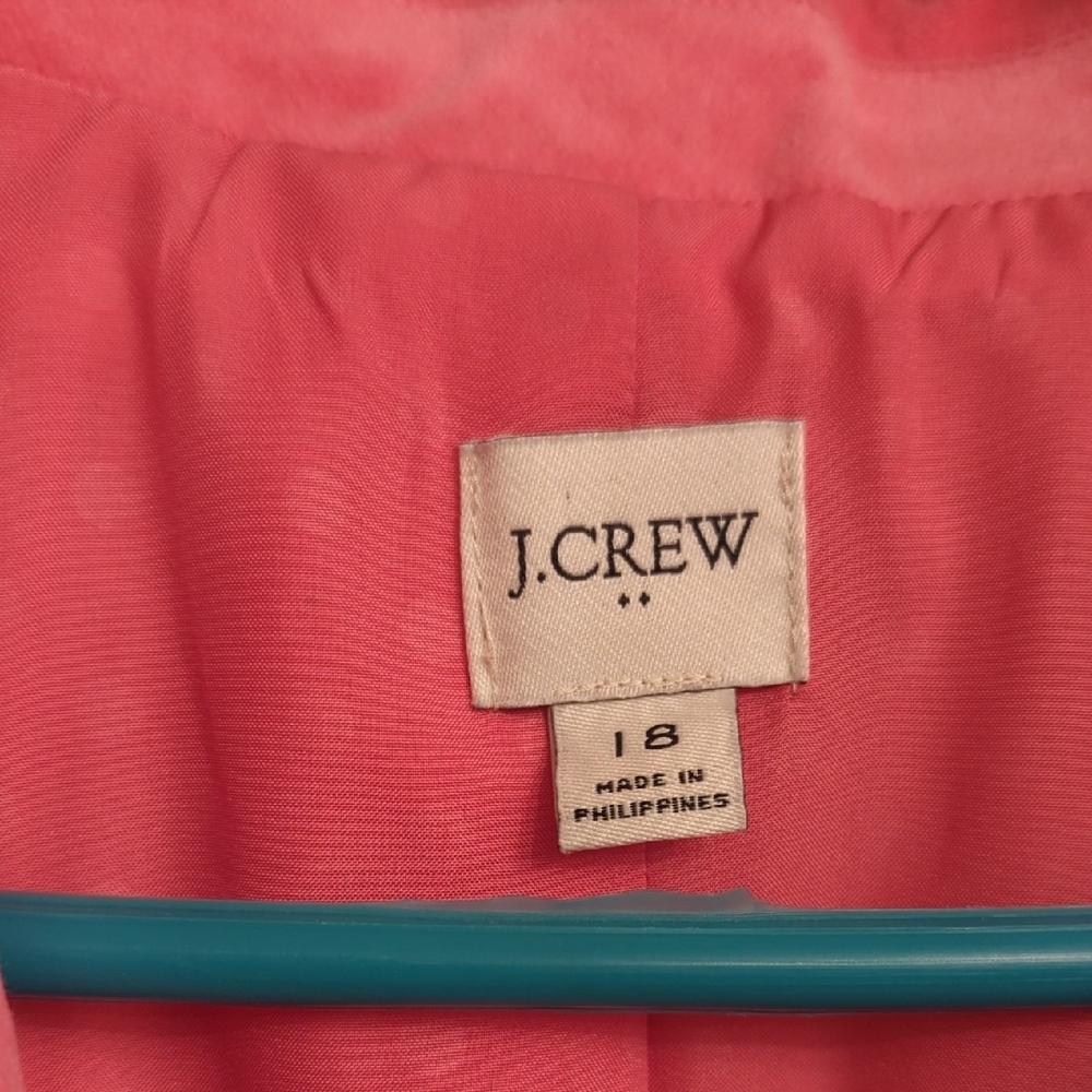 J. Crew Hot Pink Velvet Blazer, Women's Size 18 - Picture 2 of 4